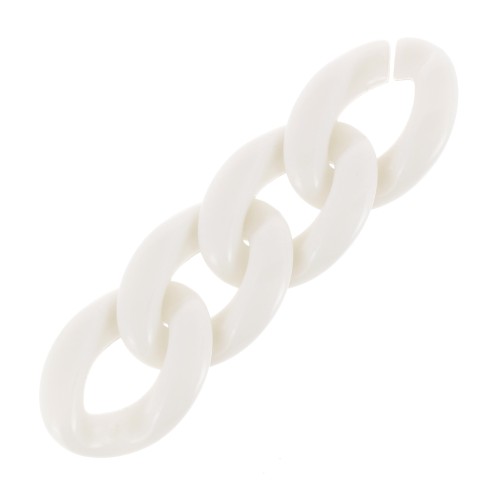 Maglia acrilica ovale ritorta 29x21 mm - Crema x1