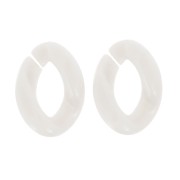Maglia acrilica ovale ritorta 29x21 mm - Crema x1