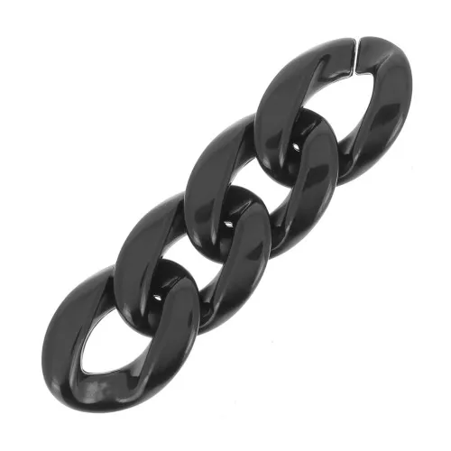 Maglia acrilica ovale ritorta 29x21 mm - Nero x1