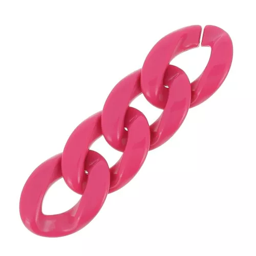 Maglia ovale ritorta in acrilico 29x21 mm - Rosa confetto x1