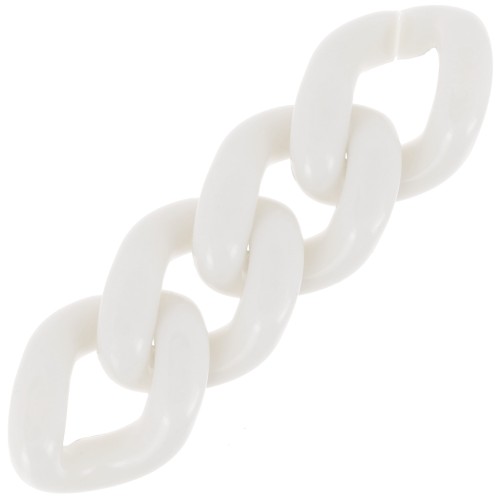 Maglia acrilica ovale ritorta 34x26 mm - Crema x1