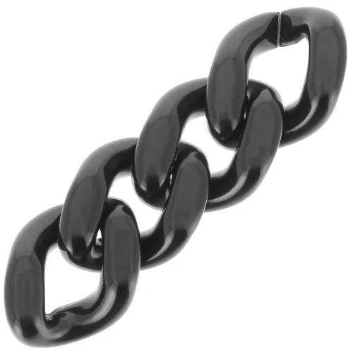 Maglia acrilica ovale ritorta 34x26 mm - Nero x1