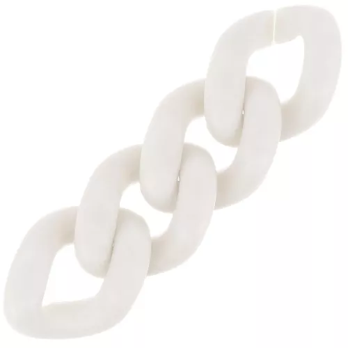 Maglia acrilica ovale ritorta 34x26 mm - Crema opaca satinata x1