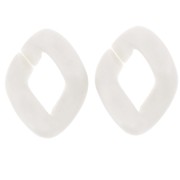 Maglia acrilica ovale ritorta 34x26 mm - Crema opaca satinata x1