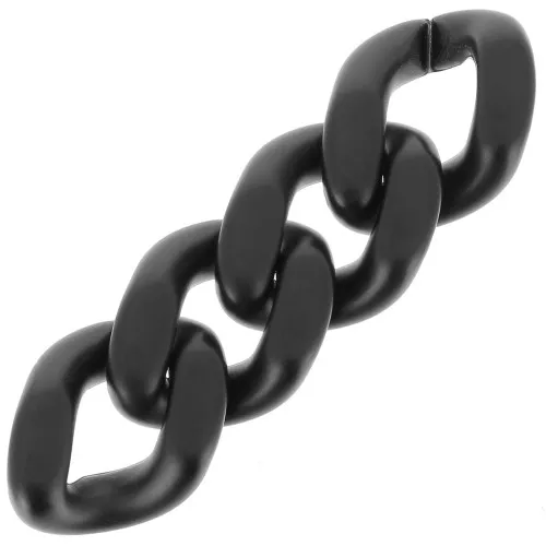 Maglia acrilica ovale ritorta 34x26 mm - Nero opaco satinato x1