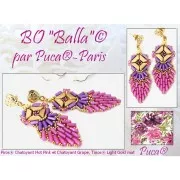 Perle in vetro Piros® di Puca® 2x5 mm - Chatoyant Hot Pink x10g