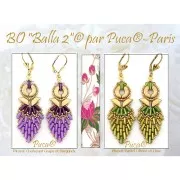 Perle in vetro Piros® di Puca® 2x5 mm - Pastel Lila x10g