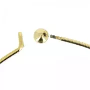 Girocollo con chiusura avvitabile mm. 1.6cm. 12 dorato con oro fino