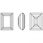 Cabochon PureCrystal 4527 rettangolo mm. 14x10 Tanzanite