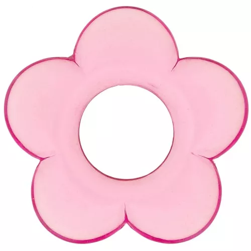 Pendente fiore in resina trasparente da 21 mm - Rosa x1