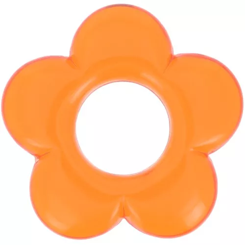 Pendente fiore in resina trasparente da 21 mm - Arancione x1