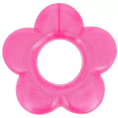 Pendente fiore in resina opaca da 21 mm- Fucsia perlato x1