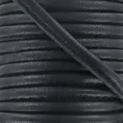 Cordon cuir surpiqué 4 mm