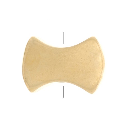 Perla piatta cravatta a farfalla 5x7 mm - Placcata oro 3 micron x1