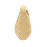 Perla piatta 8x4 mm - placcato oro 3 micron x1