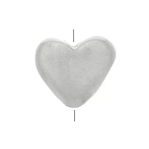 Perla piatta cuore 5x5,5 mm - Argento 925 x1