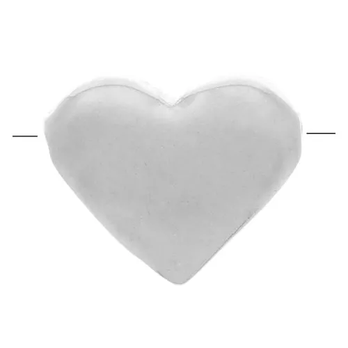 Perla piatta cuore 7x8 mm - Argento 925 x1