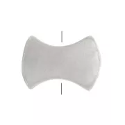 Perla piatta cravatta a farfalla 5x7 mm - Argento 925 x1