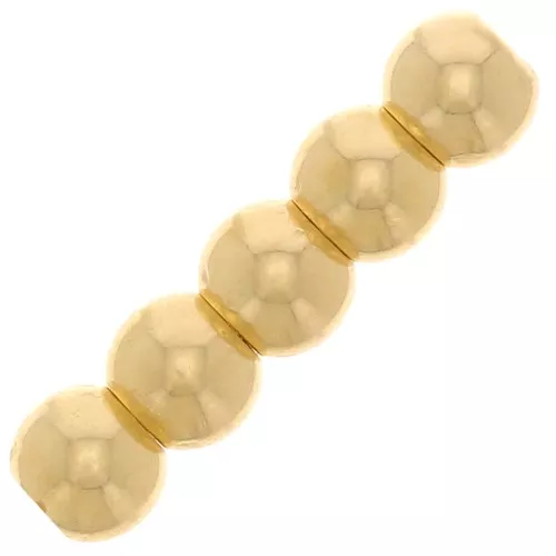 Perline tonde da 3 mm con fori grandi, Gold filled x100