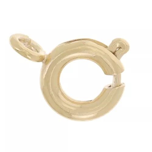 Chiusura a molla da 6 mm con anello aperto - placcato oro 3 micron x20