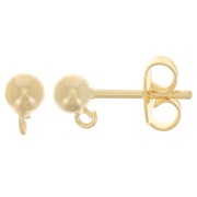 Orecchini 4 mm - Dorato con oro fino x20|raw }}
