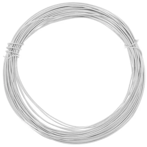 Filo di alluminio anodizzato 0,8 mm - Argento x10m
