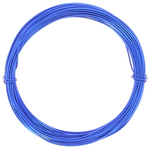 Filo di alluminio anodizzato 0,8 mm - Blu elettrico x10m