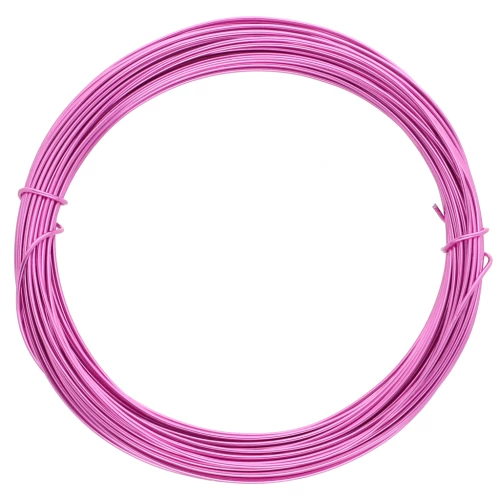 Filo di alluminio anodizzato 0,8 mm - Rosa x10m