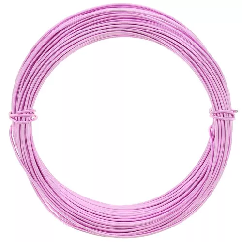 Filo di alluminio anodizzato 1 mm - Rosa x10 m