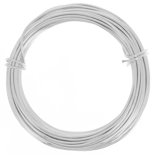 Filo di alluminio anodizzato 1,5 mm - Argento x10m