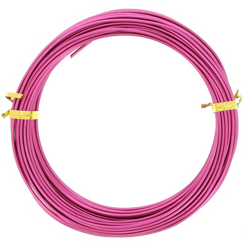 Filo di alluminio anodizzato 1,5 mm - Fucsia x10m