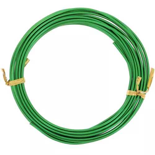 Filo di alluminio anodizzato da 2 mm - Verde x5m