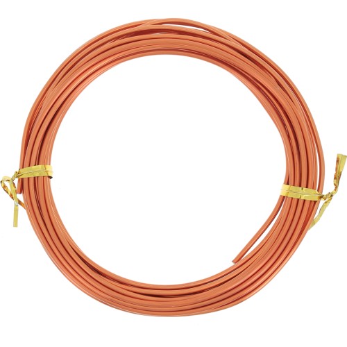 Filo di alluminio anodizzato da 2 mm - Arancione scuro x5m