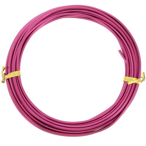 Filo di alluminio anodizzato da 2 mm - Fucsia x5m