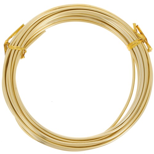 Filo di alluminio anodizzato da 2 mm - Oro x5m