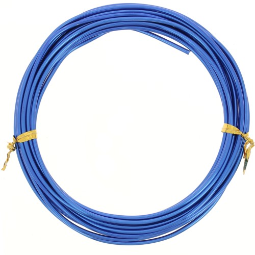 Filo di alluminio anodizzato da 2 mm - Blu elettrico x5m