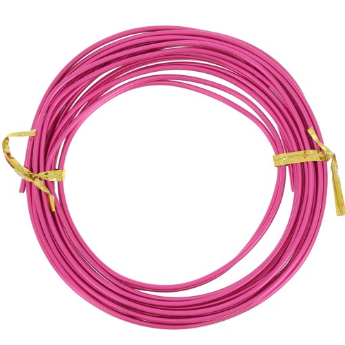 Filo di alluminio anodizzato da 2 mm - Magenta x5m