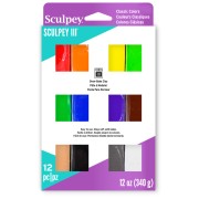 Assortimento di 12 colori Pasta Sculpey III - Colori classici|raw }}
