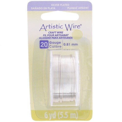 Filo di rame Artistic Wire 0,81 mm - Placcato argento anti-ossidazione x 5,5 m