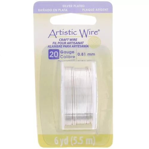 Filo di rame Artistic Wire 0,81 mm - Placcato argento anti-ossidazione x5.5m