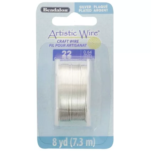 Filo di rame Artistic Wire 0,64 mm - Placcato argento anti-ossidazione x7.3m