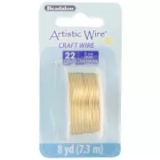 Filo di ottone Artistic Wire 0,64 mm - grezzo con trattamento anti-ossidazione x 7,3 m