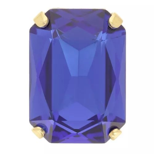 Cristallo incastonato Aurora A4627 Octagon 14x10 mm - Dorato - Capri Blue x1