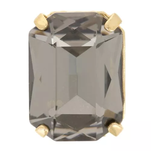Cristallo incastonato Aurora A4627 Octagon 14x10 mm - Dorato - Black Diamond x1