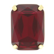 Cristallo incastonato Aurora A4627 Octagon 14x10 mm - Dorato - Ruby x1|raw }}