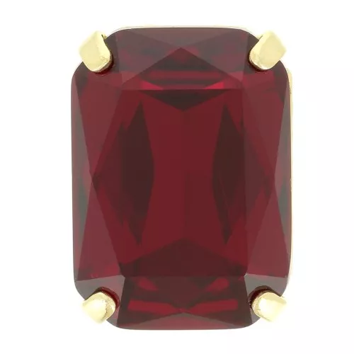 Cristallo incastonato Aurora A4627 Octagon 14x10 mm - Dorato - Ruby x1