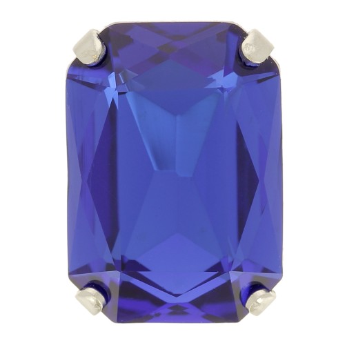 Cristallo incastonato Aurora A4627 Octagon 14x10 mm - Rhodié - Capri Blue x1