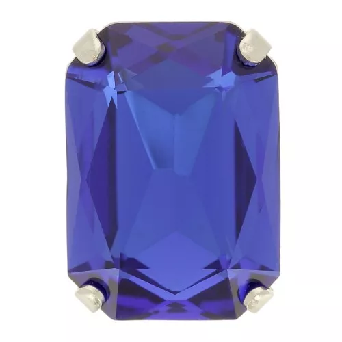 Cristallo incastonato Aurora A4627 Octagon 14x10 mm - Rhodié - Capri Blue x1