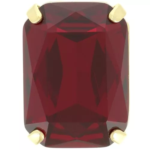 Cristallo incastonato Aurora A4627 Octagon 18x13 mm - Dorato - Ruby x1