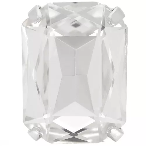 Cristallo incastonato Aurora A4627 Octagon 18x13 mm - Rhodié - Crystal x1